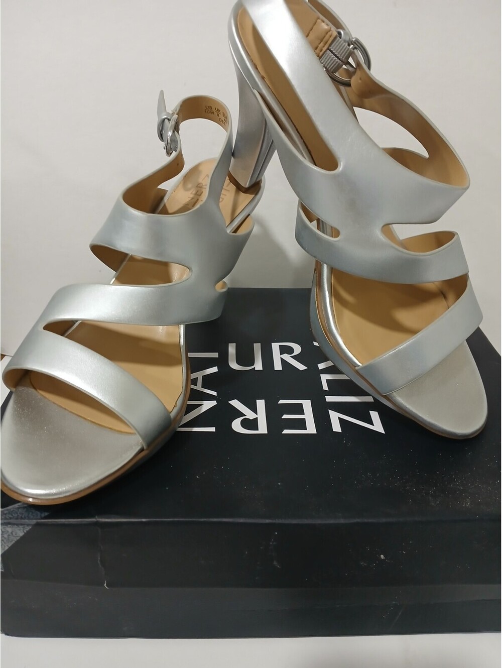 Naturalizer Heeled Sandals metallic Silver, Women's 10W heels
